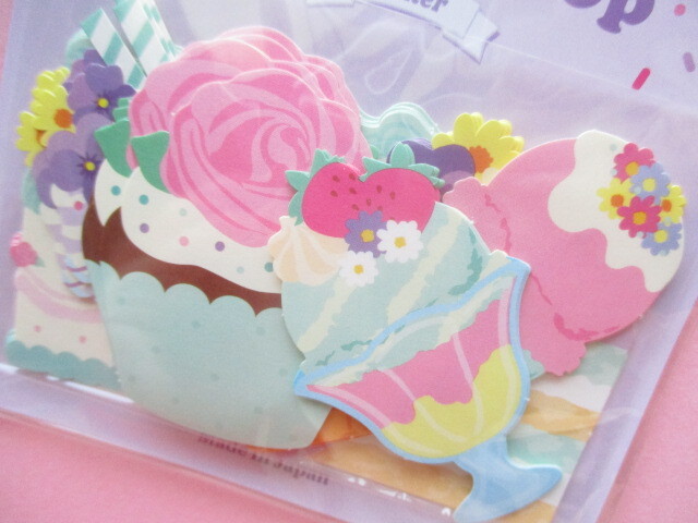 Photo: Kawaii Cute Sweets Shop Sticker Flakes Sack Gaia *Flower (465799）