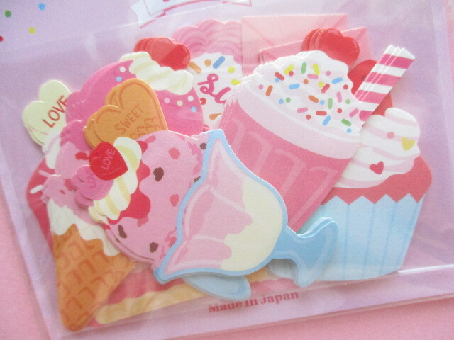 Photo: Kawaii Cute Sweets Shop Sticker Flakes Sack Gaia *Heart (465797）