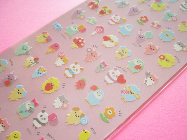 Photo: 2 × Kawaii Cute Stickers Sheets Set Gaia *Animal 1 & 2 (466413)