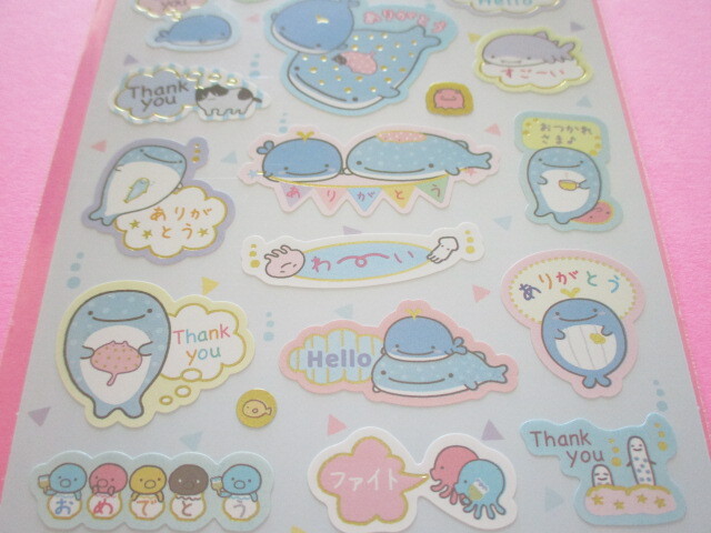 Photo: Kawaii Cute Character Message Stickers Sheet San-x *Jinbesan (SE51606)