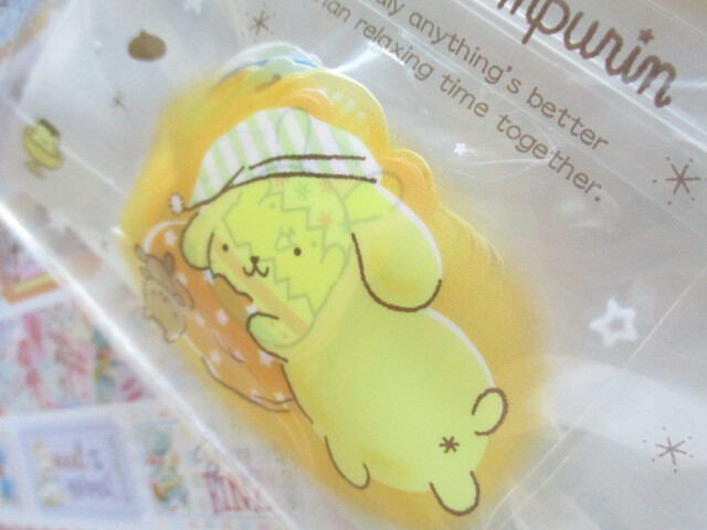 Photo: Kawaii Cute Sticker Flakes Sack in Mini Zipper Case Sanrio Original *POMPOMPURIN (97768-3)