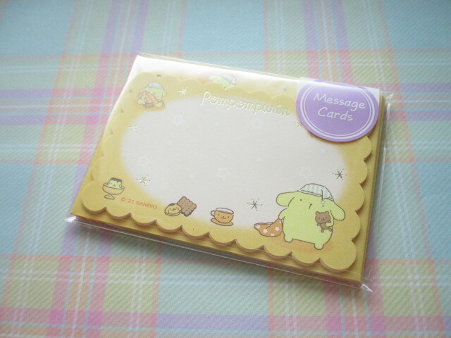 Photo1: Kawaii Cute Mini Message Card Set Sanrio Original *POMPOMPURIN (44259-3)