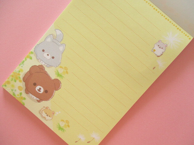 Photo: Kawaii Cute Large Memo Pad Rilakkuma San-x *Dandelion and Twin Hamsters (MH08501)