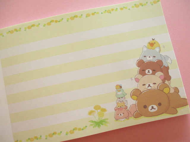 Photo: Kawaii Cute Large Memo Pad Rilakkuma San-x *Dandelion and Twin Hamsters (MH08502)