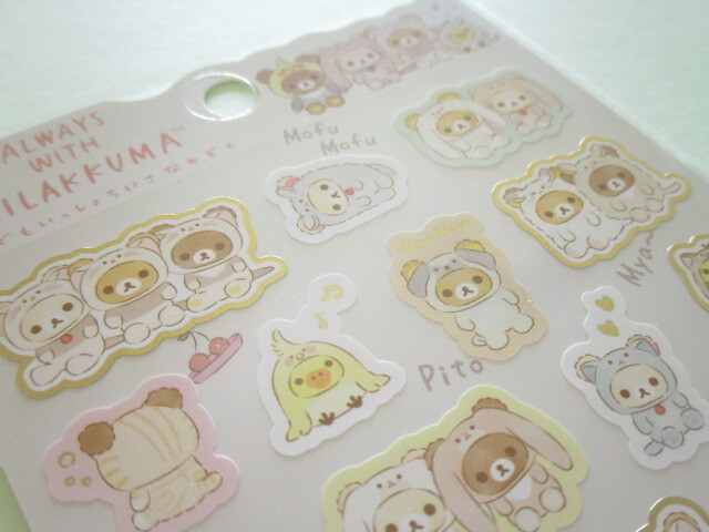 Photo: Kawaii Cute Sticker Sheet Always with Rilakkuma San-x *Your Little Family (SE53902)