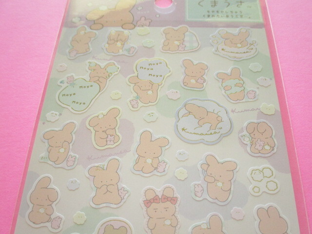 Photo: Kawaii Cute Sticker Sheet  Kumausa San-x *Rabbit like a bear (SE54802)