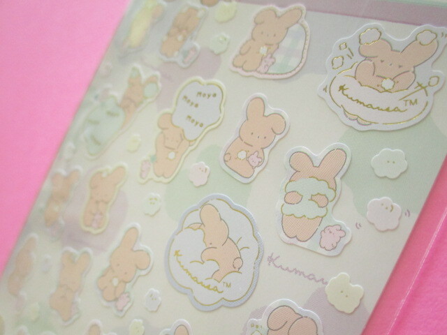 Photo: Kawaii Cute Sticker Sheet  Kumausa San-x *Rabbit like a bear (SE54802)