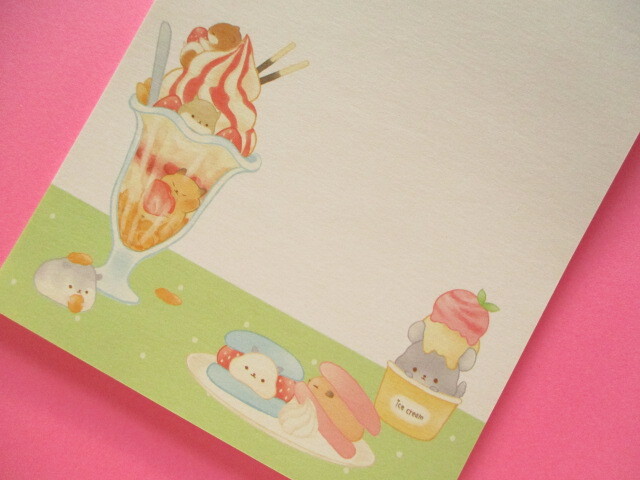 Photo: 2 pcs Kawaii Cute Large Memo Pad Kyowa *Sweets Animal (34-082)