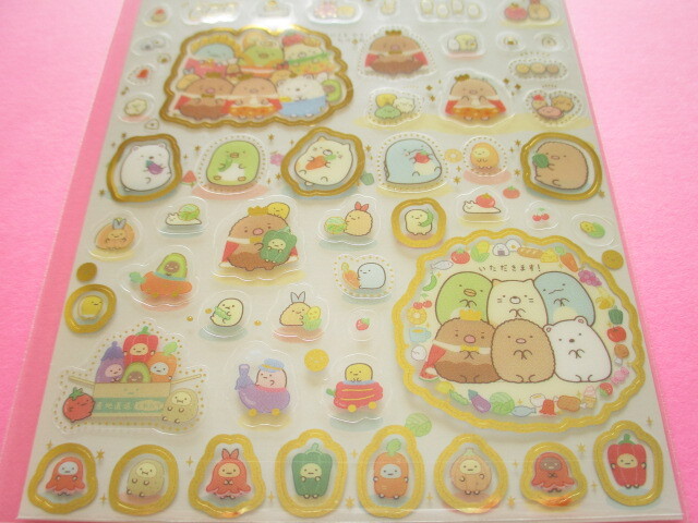 Photo: Kawaii Cute Stickers Sheet Sumikkogurashi San-x *Welcome to the kingdom of food! (SE56201)