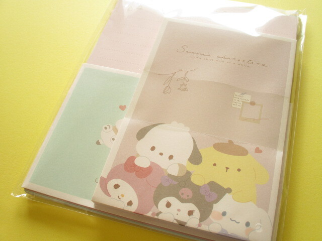 Photo1: Kawaii Cute Sanrio Characters Letter Set Cute Model *come chill with us a while (302432)