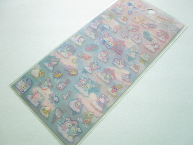 Photo1: Kawaii Cute Stickers Sheet Sentimental Circus San-x *Tears in the sky, rainbows over(SE56402)