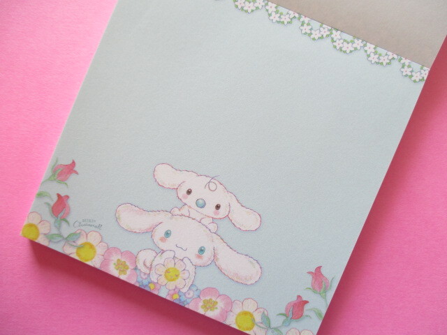 Photo: Kawaii Cute Medium Memo Pad Cinnamoroll × たけいみき (Takei Miki) Sanrio *Pastel Bouquet  (MM-15634)