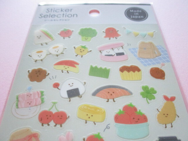 Photo: Kawaii Cute Design Stickers Sheet Gaia *Friendly Food (466633-1)