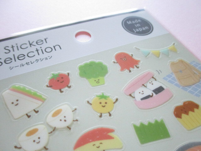 Photo: Kawaii Cute Design Stickers Sheet Gaia *Friendly Food (466633-1)