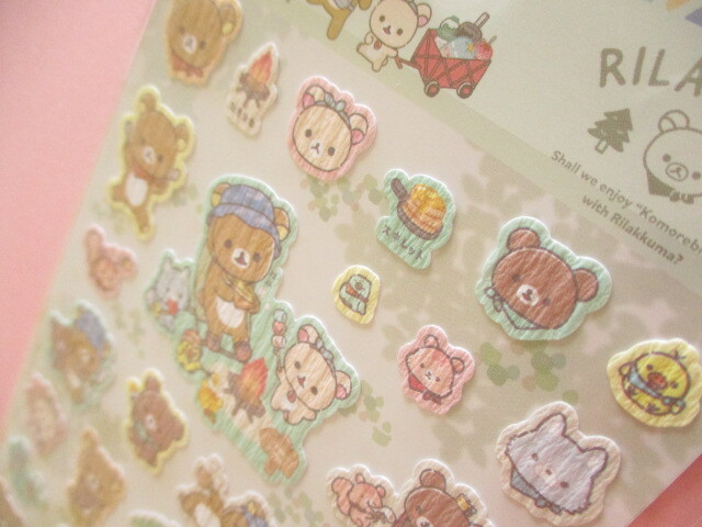 Photo: Kawaii Cute Stickers Sheet Rilakkuma San-x *Komorebi Camp (SE57802)