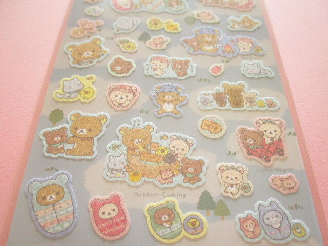 Photo: Kawaii Cute Stickers Sheet Rilakkuma San-x *Komorebi Camp (SE57801)