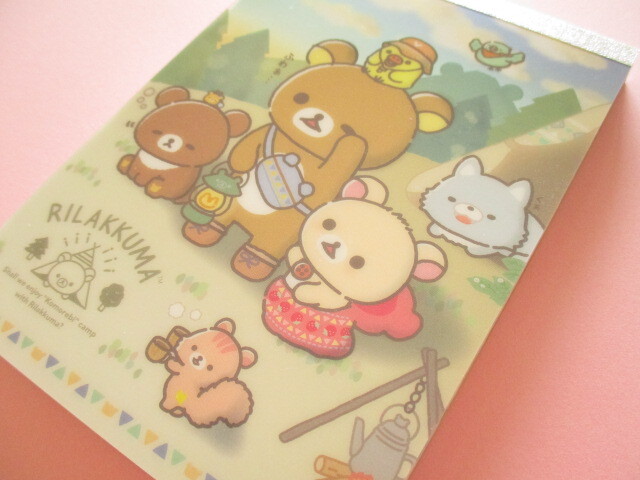 Photo1: Kawaii Cute Large Memo Pad Rilakkuma San-x *Komorebi Camp (MH15702)