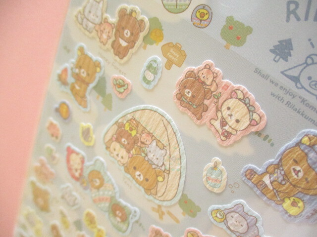 Photo: Kawaii Cute Stickers Sheet Rilakkuma San-x *Komorebi Camp (SE57801)