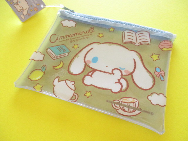 Photo1: Kawaii Cute Mini Flat Vinyl Pouch Cinnamoroll Sanrio *Sleepy (118612)