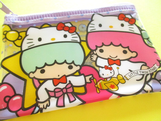 Photo: Kawaii Cute Hello Kitty 50th Anniversary Small Flat Vinyl Pouch Sanrio *Little Twin Stars (38521)