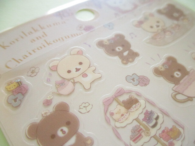 Photo: Kawaii Cute Stickers Sheet Rilakkuma San-x *Kori-Kogu Flower Tea Time (SE59901)