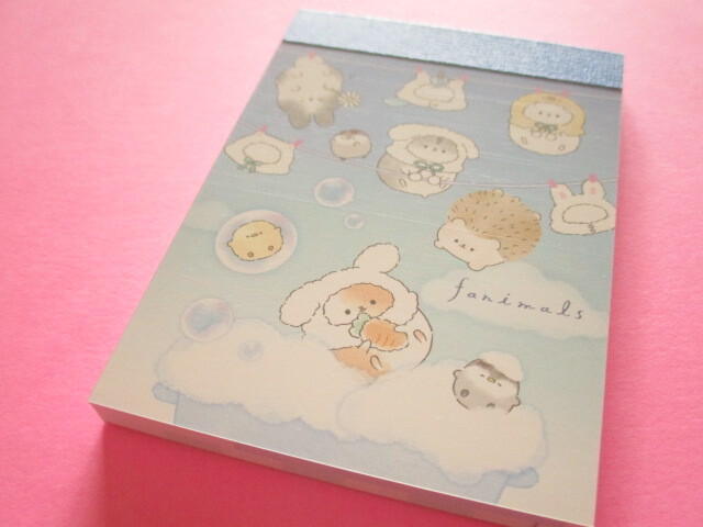 Photo1: Kawaii Cute Mini Memo Pad Fanimals Crux *Laundry (120058)