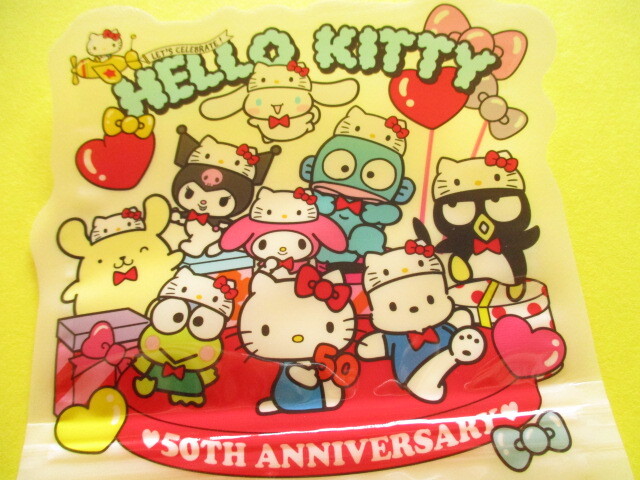 Photo: 3 pcs Kawaii Cute Sanrio Characters Die-Cut Zipper Bags Set *Hello Kitty 50th Anniversary (38498)