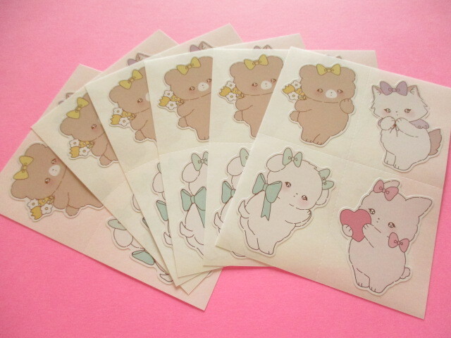 Photo: Kawaii Cute Film Die Cut Seals Set Kyowa *すき色 Animals (62-E31)