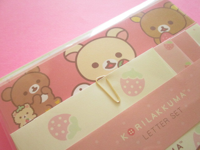 Photo: Kawaii Cute Regular Letter Set Korilakkuma San-x *Full of Strawberry Day (LH79701)