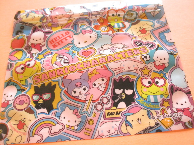 Photo: 4 pcs Kawaii Cute Sanrio Characters B7 Zipper Bags Set *Sticker (38367)