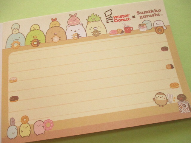 Photo: Kawaii Cute Large Memo Pad Sumikkogurashi San-x *Mister Donut (MH19802)