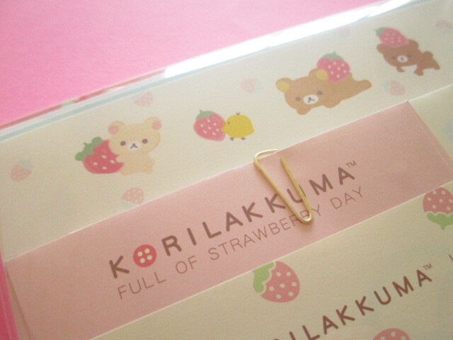 Photo: Kawaii Cute Regular Letter Set Korilakkuma San-x *Full of Strawberry Day (LH79601)