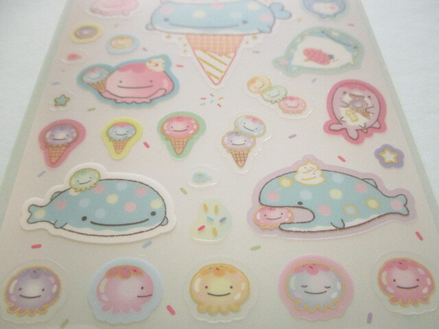 Photo: Kawaii Cute Sticker Sheet Jinbesan San-x *Jinbesan & Icekurage (SE61101)