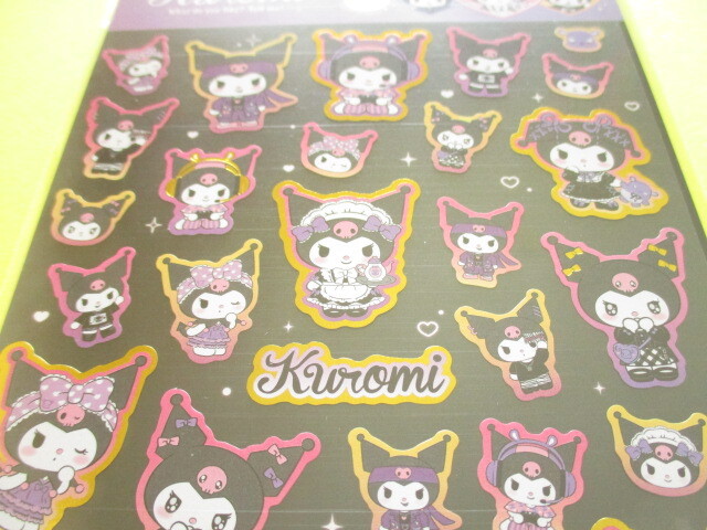 Photo: Kawaii Cute Stickers Sheet Kuromi Sanrio *Kuromi Collection Design (410773)