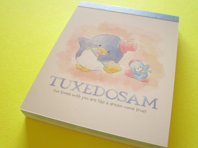 Photo1: Kawaii Cute Mini  Memo Pad TUXEDO SAM Sanrio *レトロ水彩 (411312)