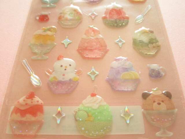 Photo: Kawaii Cute Summer Drop Candy Stickers Sheet Q-Lia *Shaved Ice (81203)