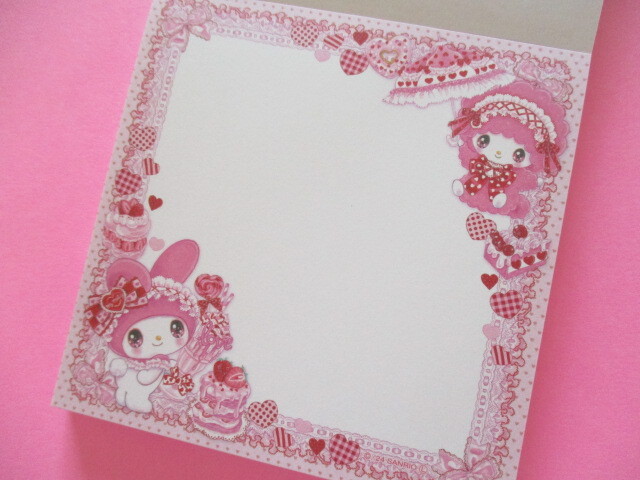 Photo: Kawaii Cute Medium Memo Pad Sanrio Characters × 飴ノ森ふみか Amenomori Fumika Clothes Pin *My Melody (MM-84007) 