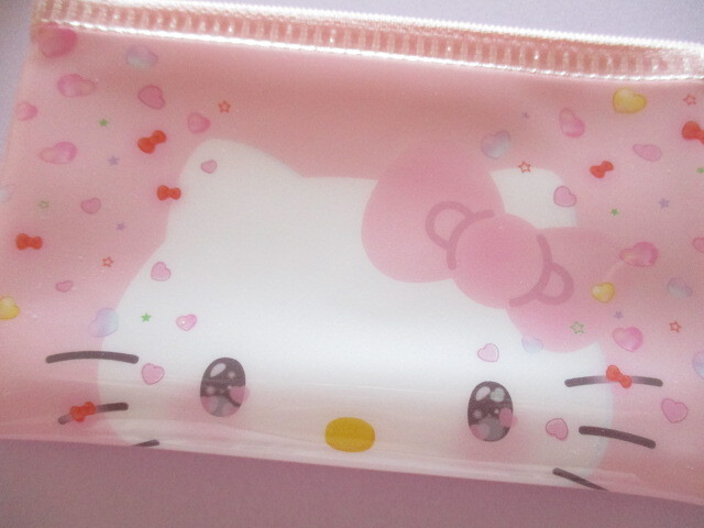 Photo: Kawaii Cute Hello Kitty 50th Anniversary Small Flat Vinyl Pouch Sanrio *Hello Kitty (38965)