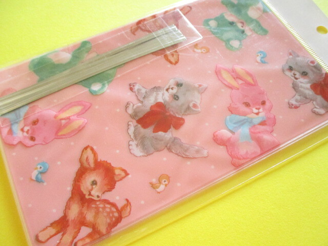 Photo: Set of ２ Kawaii Cute Vinyl Bags *Retro Animal (NVO14)