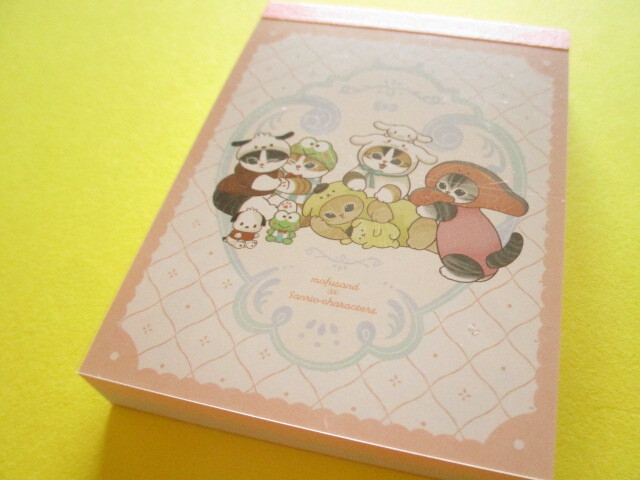 Photo1: Kawaii Cute Mini Memo Pad Mofusand ×Sanrio Characters Sun-Star *Retro Frame (S2843412) 