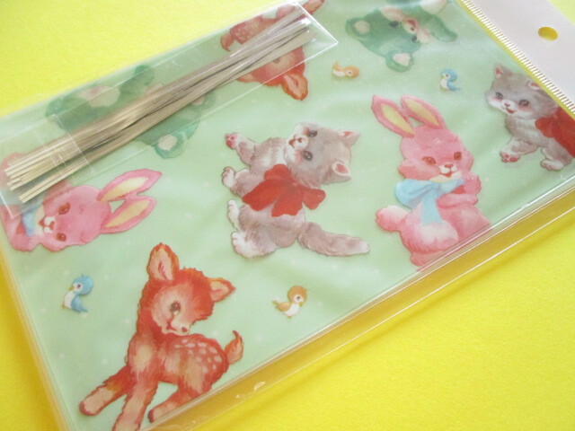 Photo: Set of ２ Kawaii Cute Vinyl Bags *Retro Animal (NVO14)