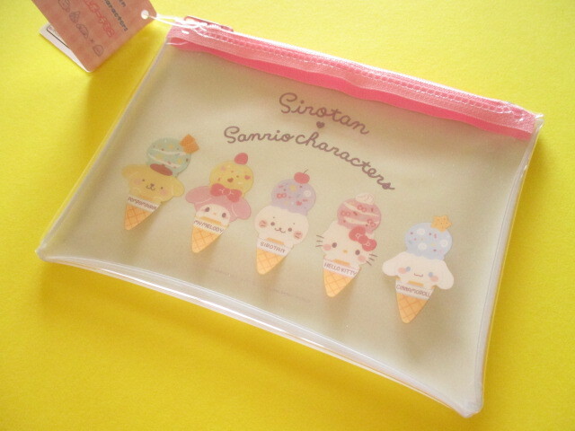 Photo1: Kawaii Cute Mini Flat Vinyl Pouch Eikoh *Sirotan ♡ Sanrio Characters (32311)