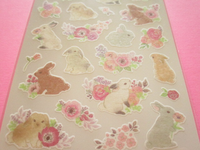 Photo: Kawaii Cute Masking Stickers Sheet Gaia *Fleuret Pink (466328)