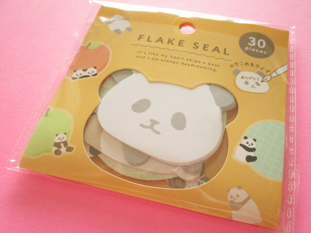 Photo1: Kawaii Cute Sticker Flakes Sack Synapse *Panda (SJI-33377）