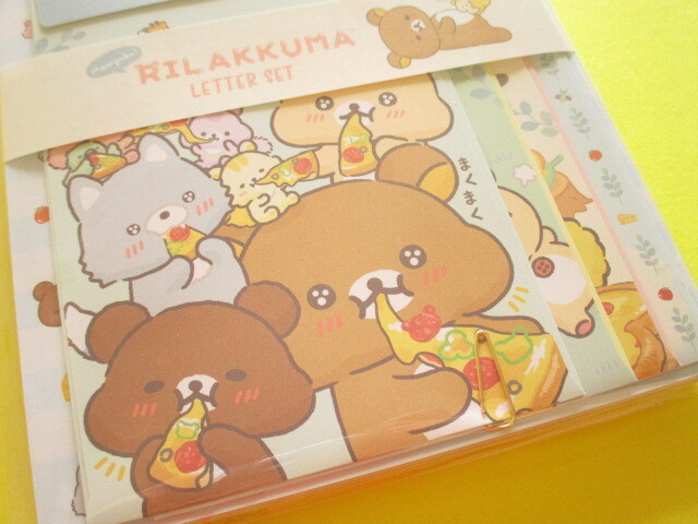 Photo: Kawaii Cute Regular Letter Set　Rilakkuma San-x *Minna de mampuku maku maku (LH81401)