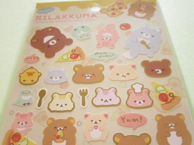 Photo: Kawaii Cute Stickers Sheet Rilakkuma San-x *Minna de mampuku maku maku (SE62002)