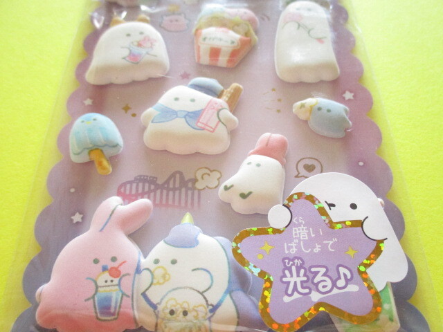 Photo: Kawaii Cute Puffy Marshmallow Stickers Sheet Obakenu Crux *Park Food (124141)