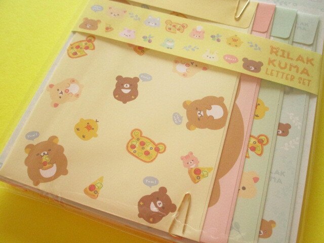 Photo: Kawaii Cute Regular Letter Set Rilakkuma San-x *Minna de mampuku maku maku (LH81501)