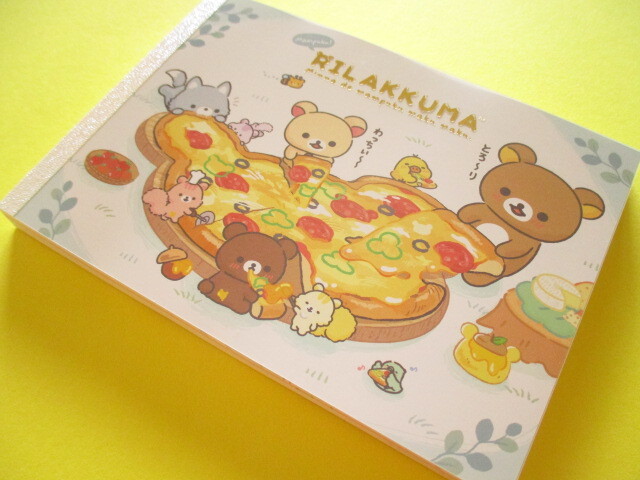 Photo1: Kawaii Cute Large Memo Pad Rilakkuma San-x *Minna de mampuku maku maku (MH21902)