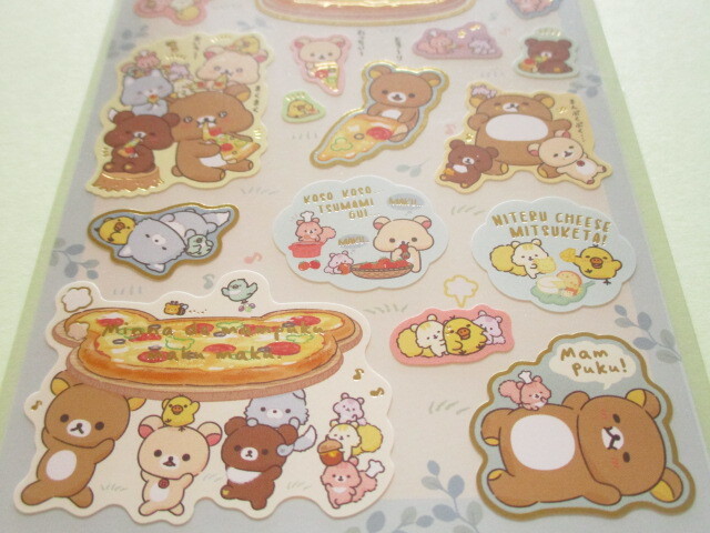 Photo: Kawaii Cute Stickers Sheet Rilakkuma San-x *Minna de mampuku maku maku (SE62001)